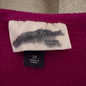 Universal Thread Bright Fuchsia Textured Knit Top